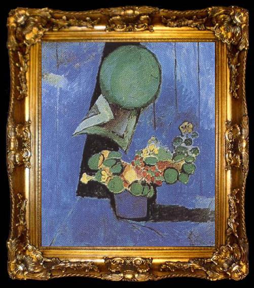 framed  Henri Matisse Flowers and Sculpture (mk35), ta009-2